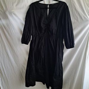 Torrid, 2, Black, Dress, Relaxed Fit, Maxi, 3/4 Sleeves